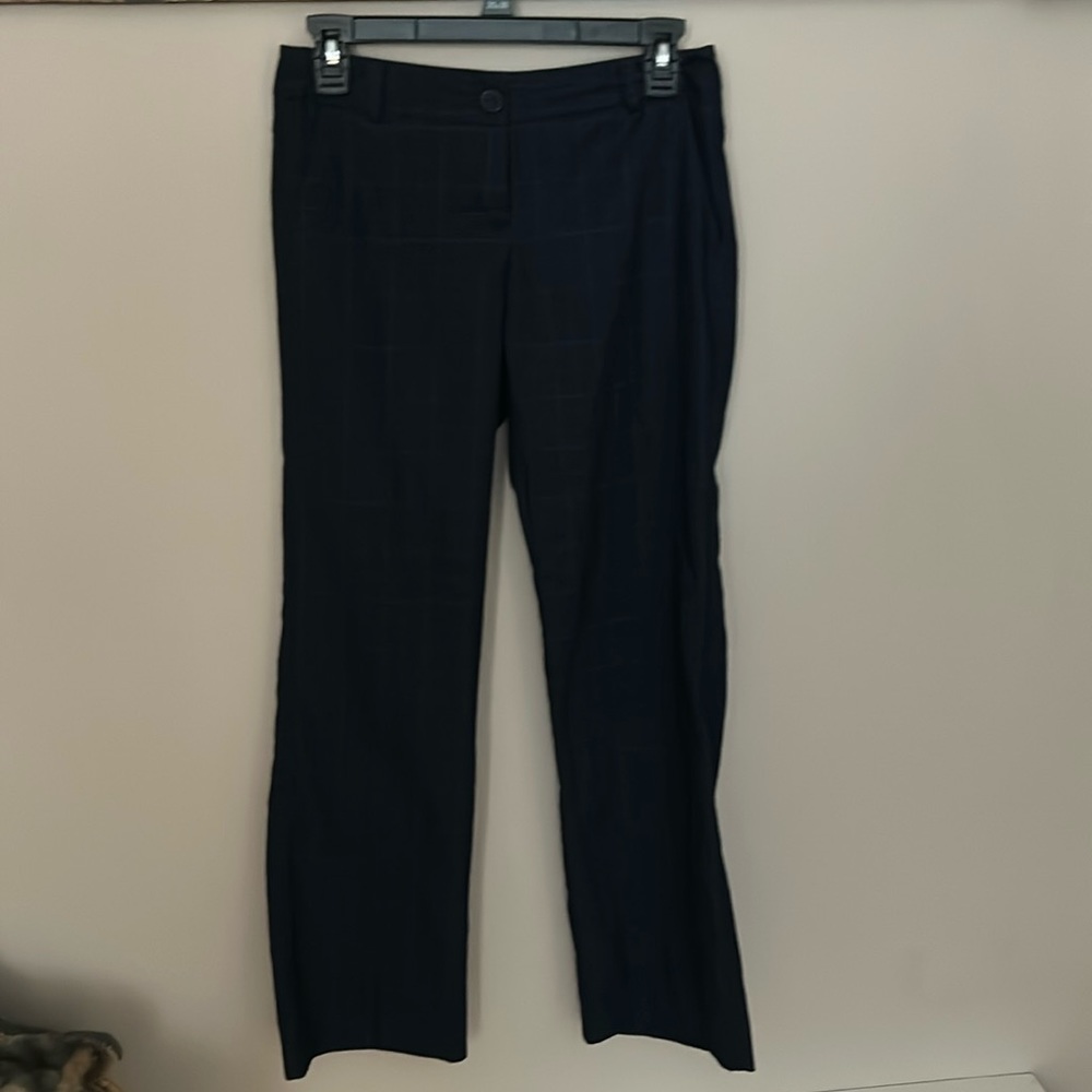 Navy blue plaid dress pants from New York and Co